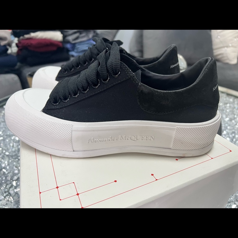 Authentic Alexander McQueen canvas sneakers size 38